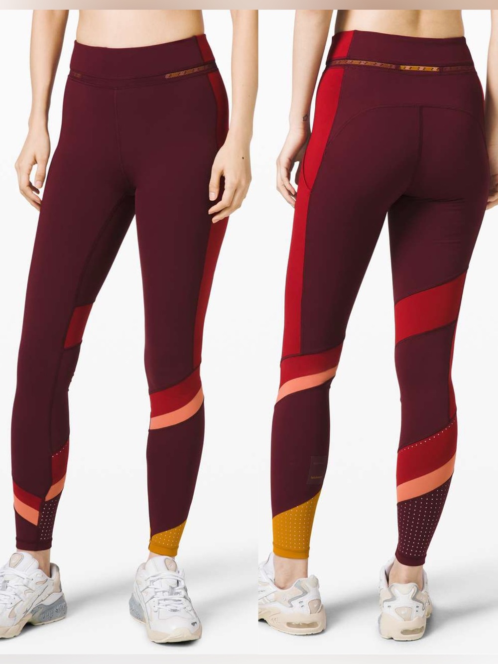 Lululemon x Roksanda Sz 8 Break New Ground Tight 28" Garnet Red